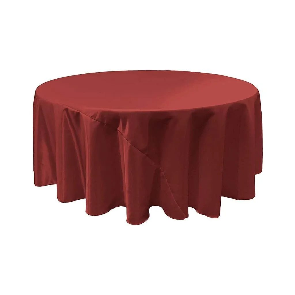 108-Inch Bridal Satin Round Tablecloth