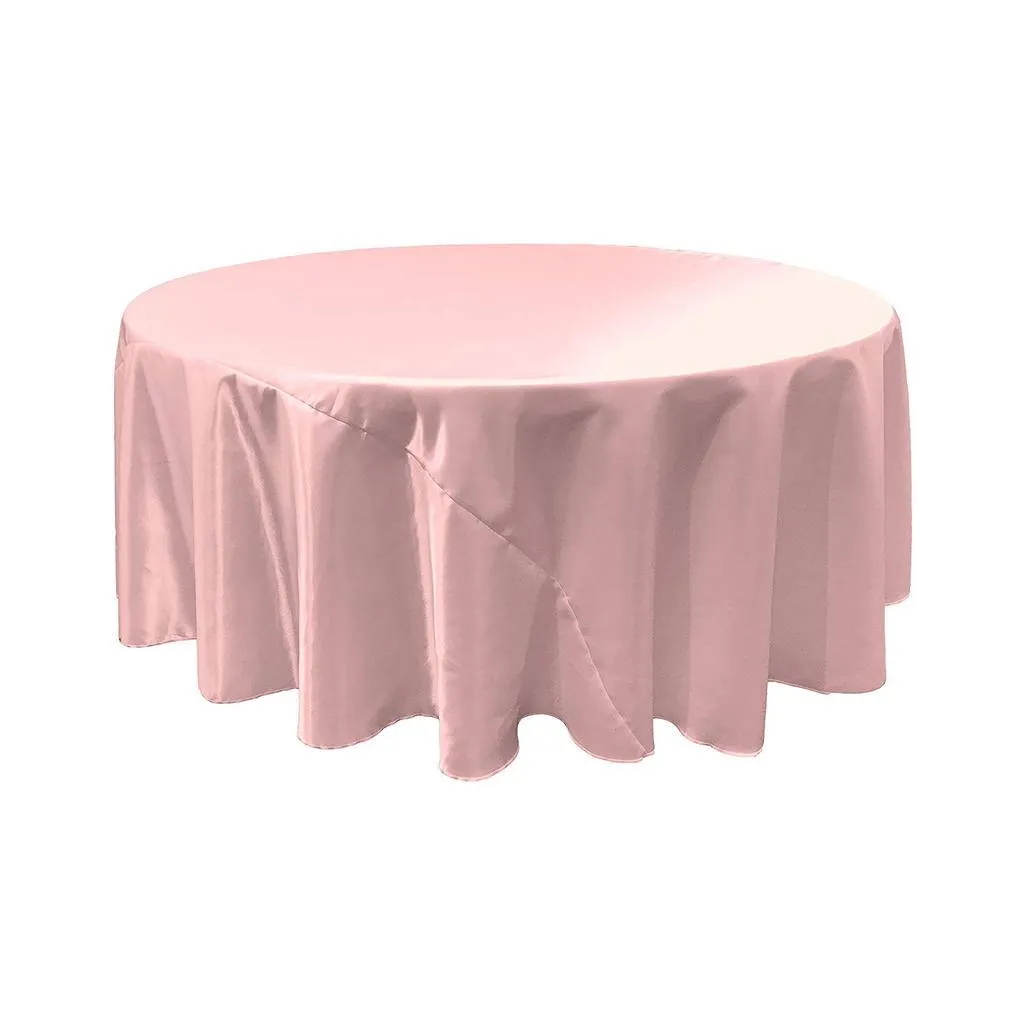 108-Inch Bridal Satin Round Tablecloth