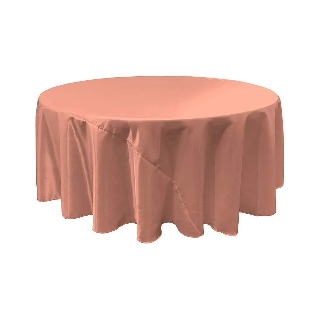 108-Inch Bridal Satin Round Tablecloth