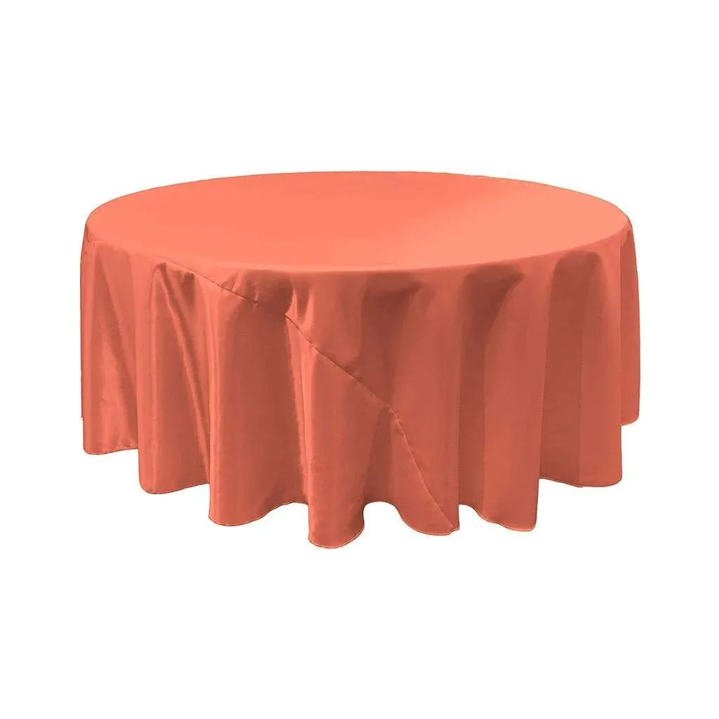 108-Inch Bridal Satin Round Tablecloth