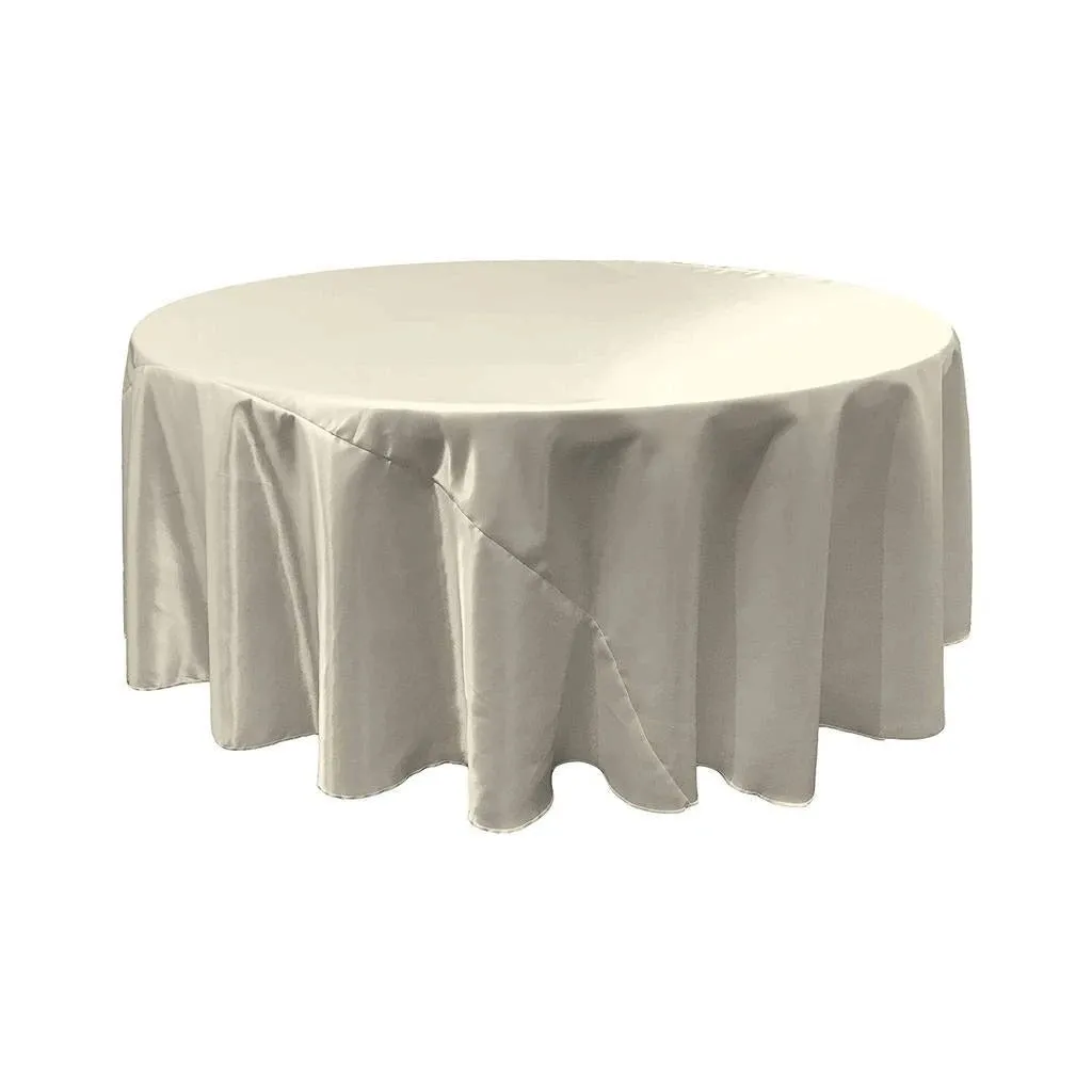 108-Inch Bridal Satin Round Tablecloth