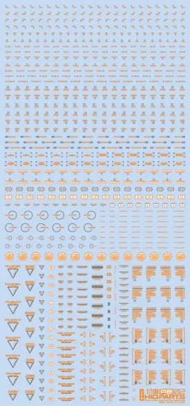 1/100 RB02 Caution Decal Orange & Gray(1pc)