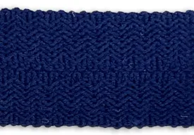 1" Midnight Navy Braided Wool Fold-Over Trim (Made in Japan)