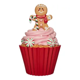 3.3 FT Red & Pink LED Gingerbread Candy Cupcake Battery Operated