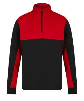 Black/Red - Kids ¼-tracksuit top