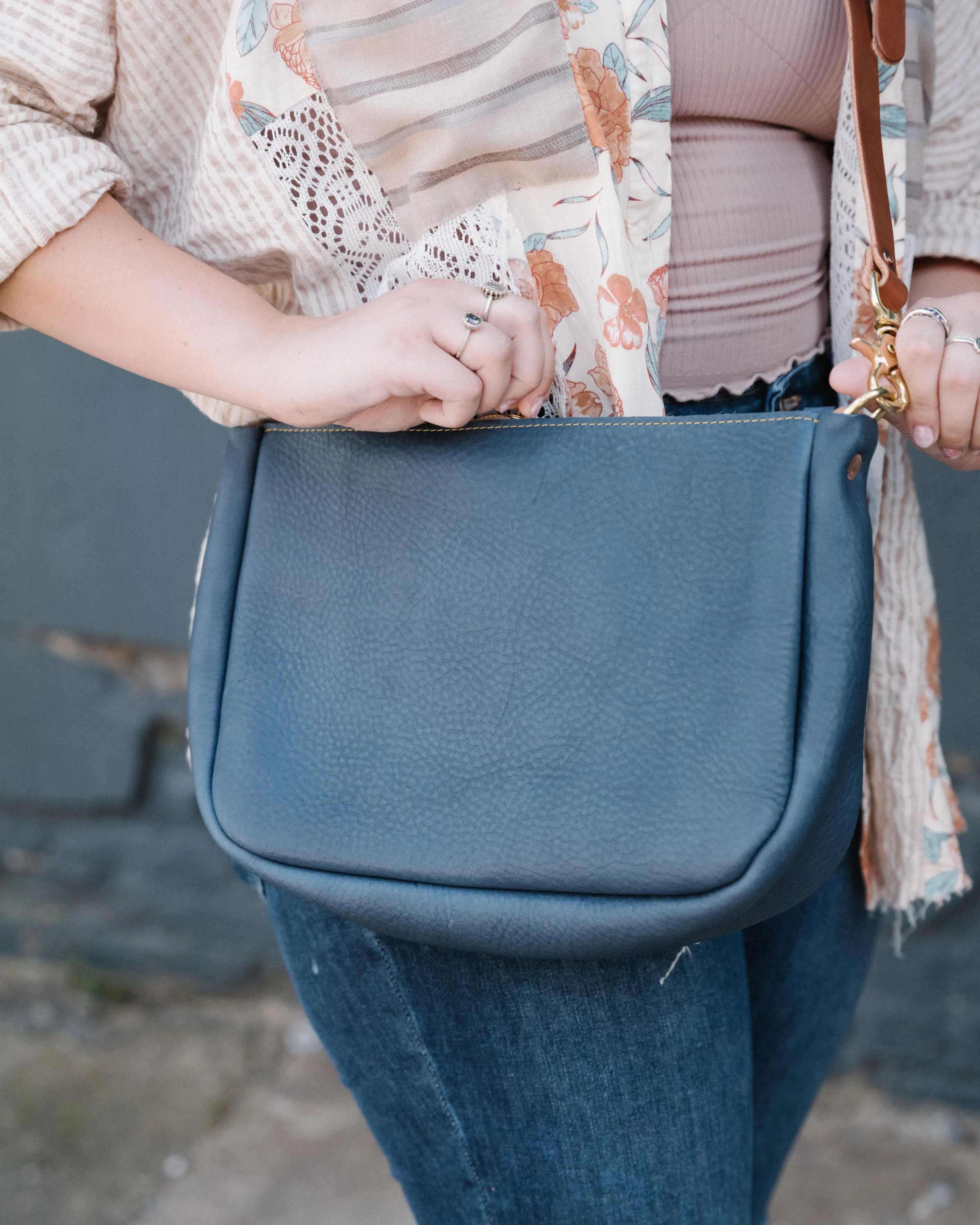 Blue Cypress Crossbody Bag