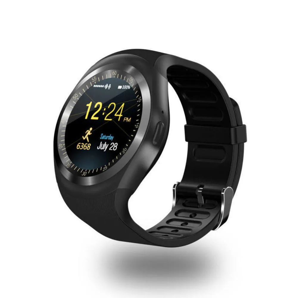 Bluetooth Sports Round Smart Watch Pedometer Health Monitor for iOS Android