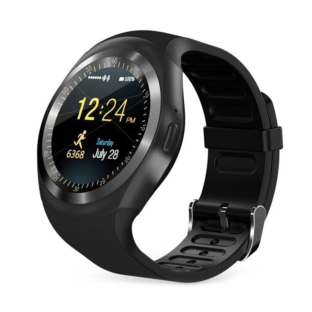 Bluetooth Sports Round Smart Watch Pedometer Health Monitor for iOS Android