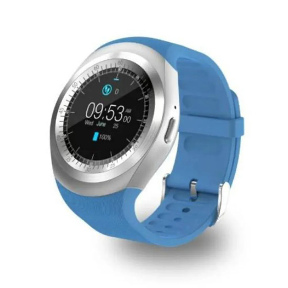 Bluetooth Sports Round Smart Watch Pedometer Health Monitor for iOS Android