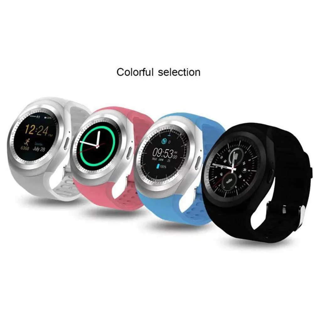 Bluetooth Sports Round Smart Watch Pedometer Health Monitor for iOS Android