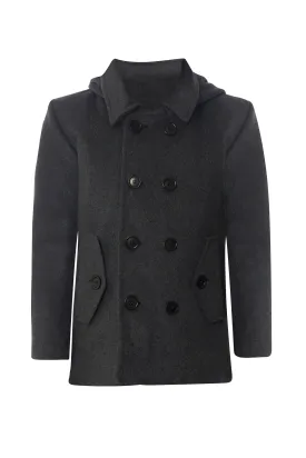 Boys Short Wool Gray Coat