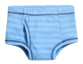 Boys Soft Stripe Brief | Bright Light Blue