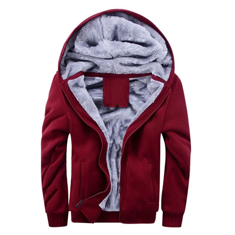 Casual sports polar fleece  hooded jacket