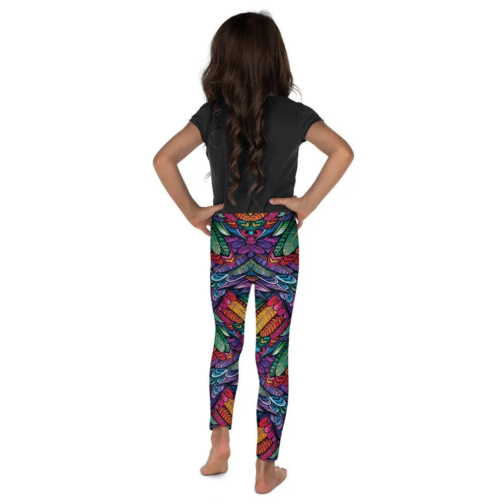 Colorful Feathers Kid's Leggings