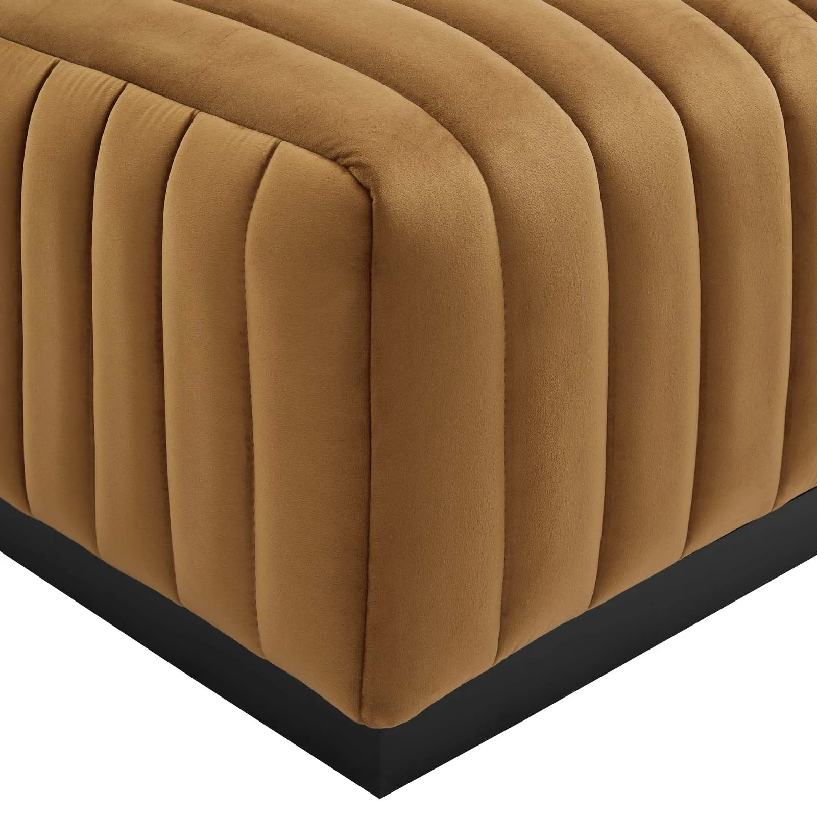 Conjure Channel Tufted Performance Velvet Ottoman by Modway