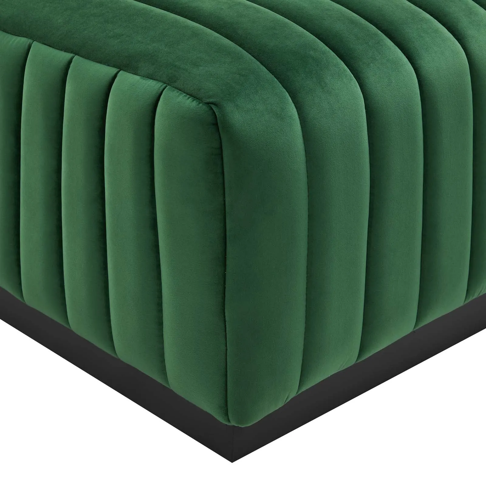 Conjure Channel Tufted Performance Velvet Ottoman by Modway