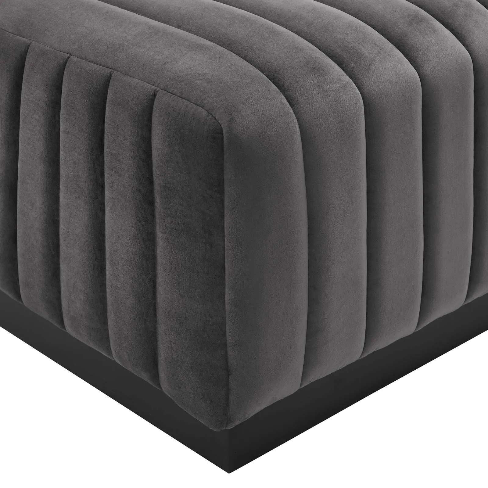 Conjure Channel Tufted Performance Velvet Ottoman by Modway