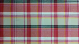 COTTON POPLIN METALLIC YARN DYED PLAID STRETCHED WOVEN - SHIRTING FABRIC<br><h6>8-TAUPE/RED<br>254-CPOXPLD-MET</h6>