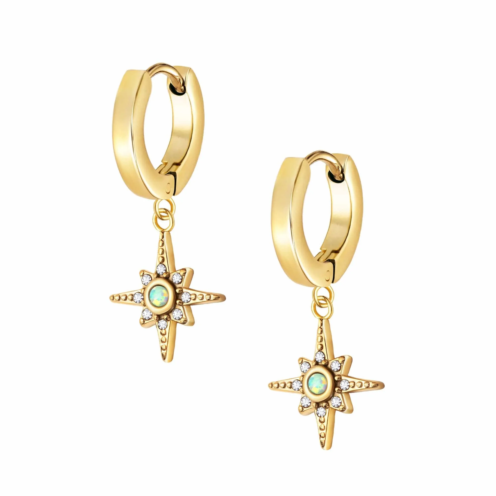 Dolly Opal Hoop Earrings