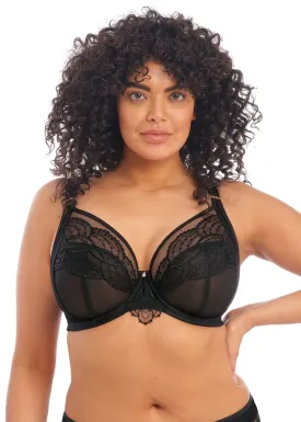 Elomi Priya 4550 Plunge Black Tulle Bra