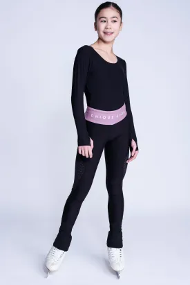 Empower Long-Sleeve Leotard in Black