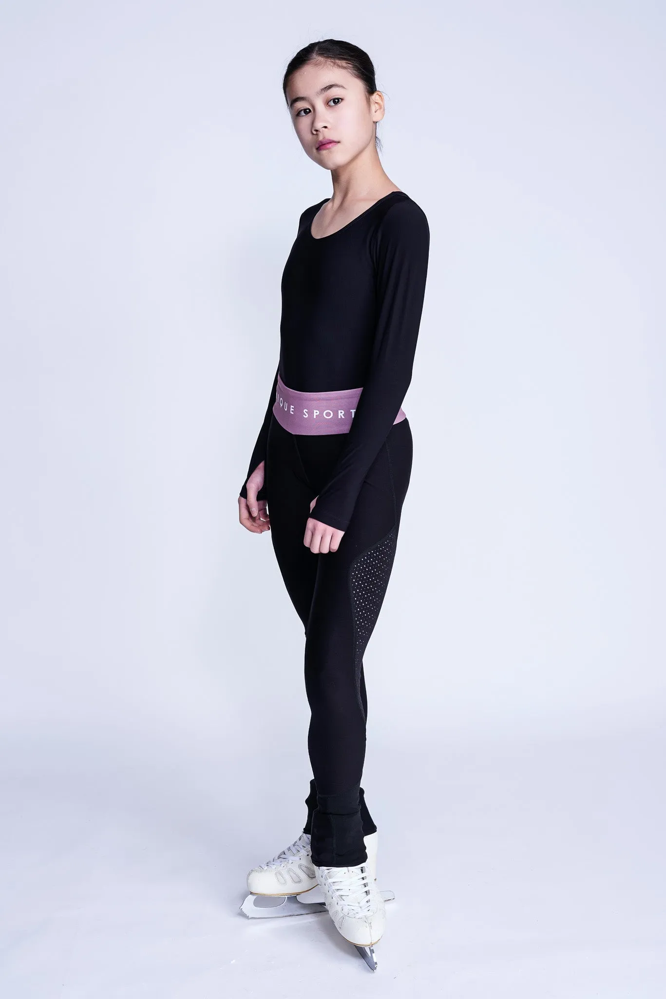 Empower Long-Sleeve Leotard in Black