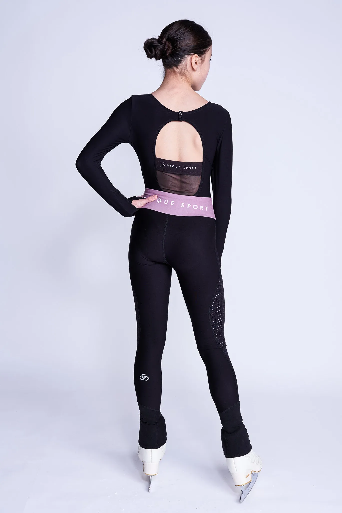 Empower Long-Sleeve Leotard in Black