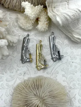 Equestrian Boot and Stirrup Pendant High Quality Equestrian Pendant, Zinc Alloy Boot Charm, Equestrian Horse Jewelry, 3 Styles, Fast Ship.