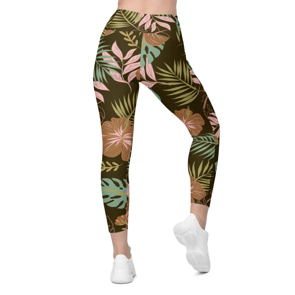 Fall Floral Leggings with Pockets