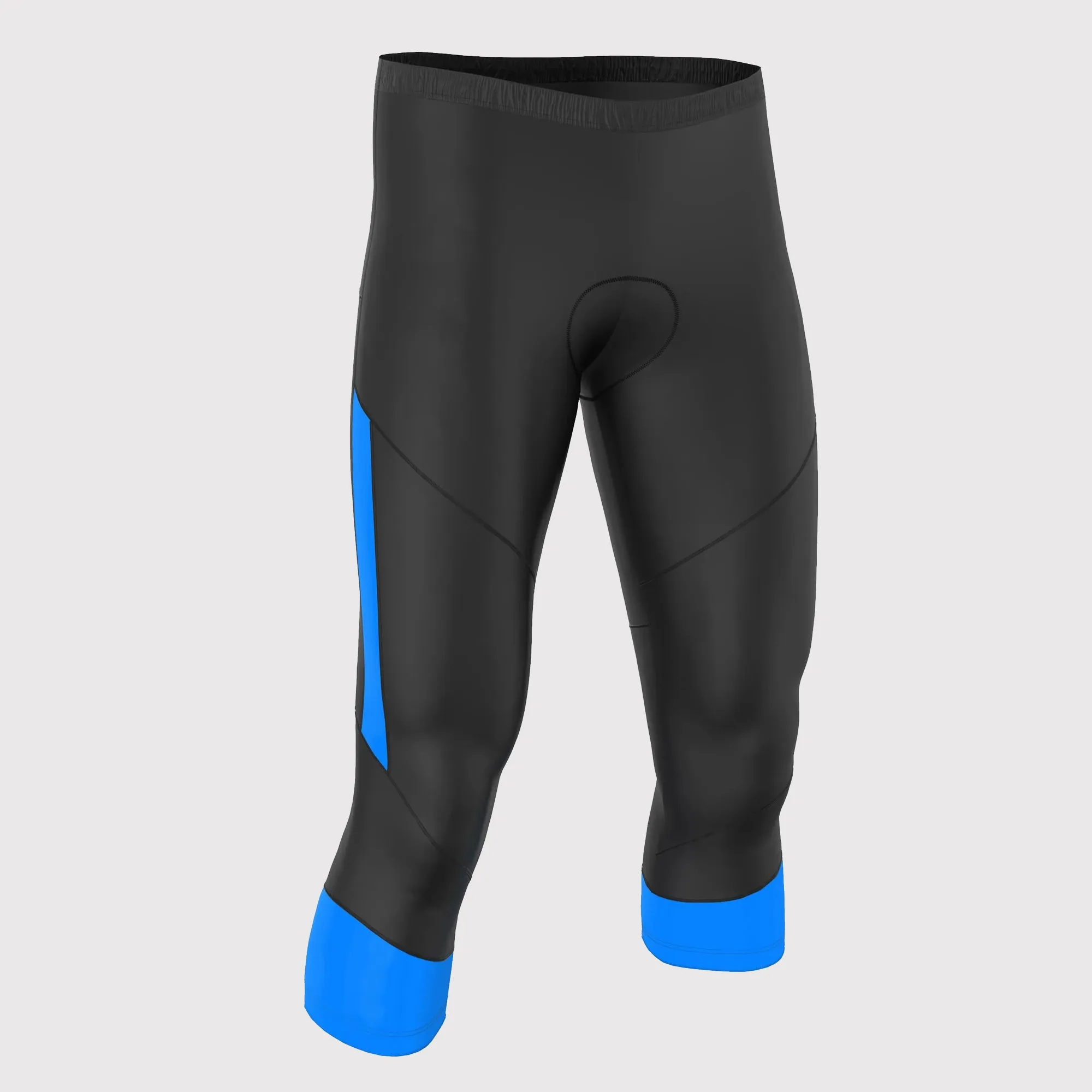 Fdx Gallop Blue Men's & Boy's 3/4 Gel Padded Cycling Shorts