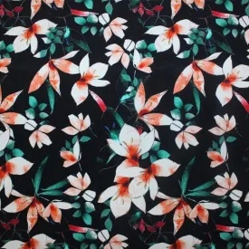 Floral Vines Printed Spandex | Blue Moon Fabrics