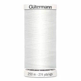 Gutermann Polyester Thread 250m #20 White