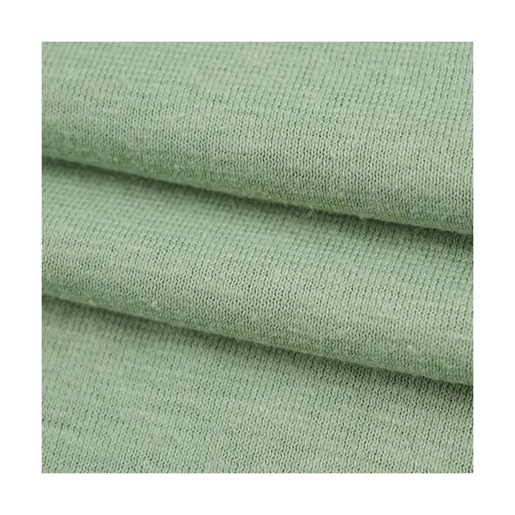 Hemp , Recycle Poly  & Tencel Jersey Light Weight Fabric ( KJ21C828-1 )