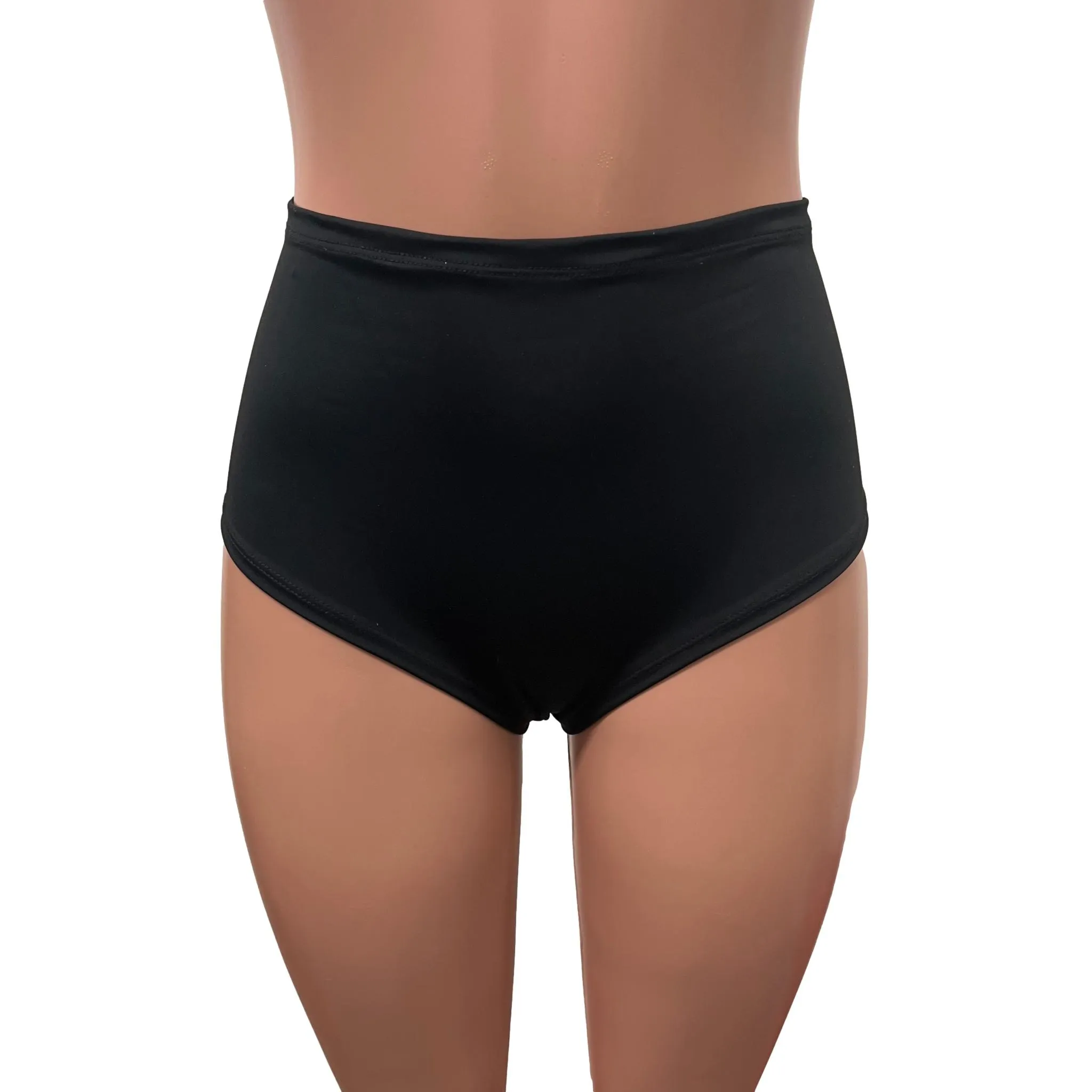 High Waist Scrunch Bikini Hot Pants - Matte Spandex - Several Color Options