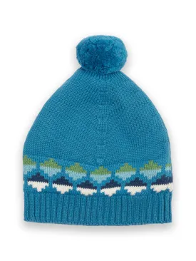 Hygge cosy hat blue