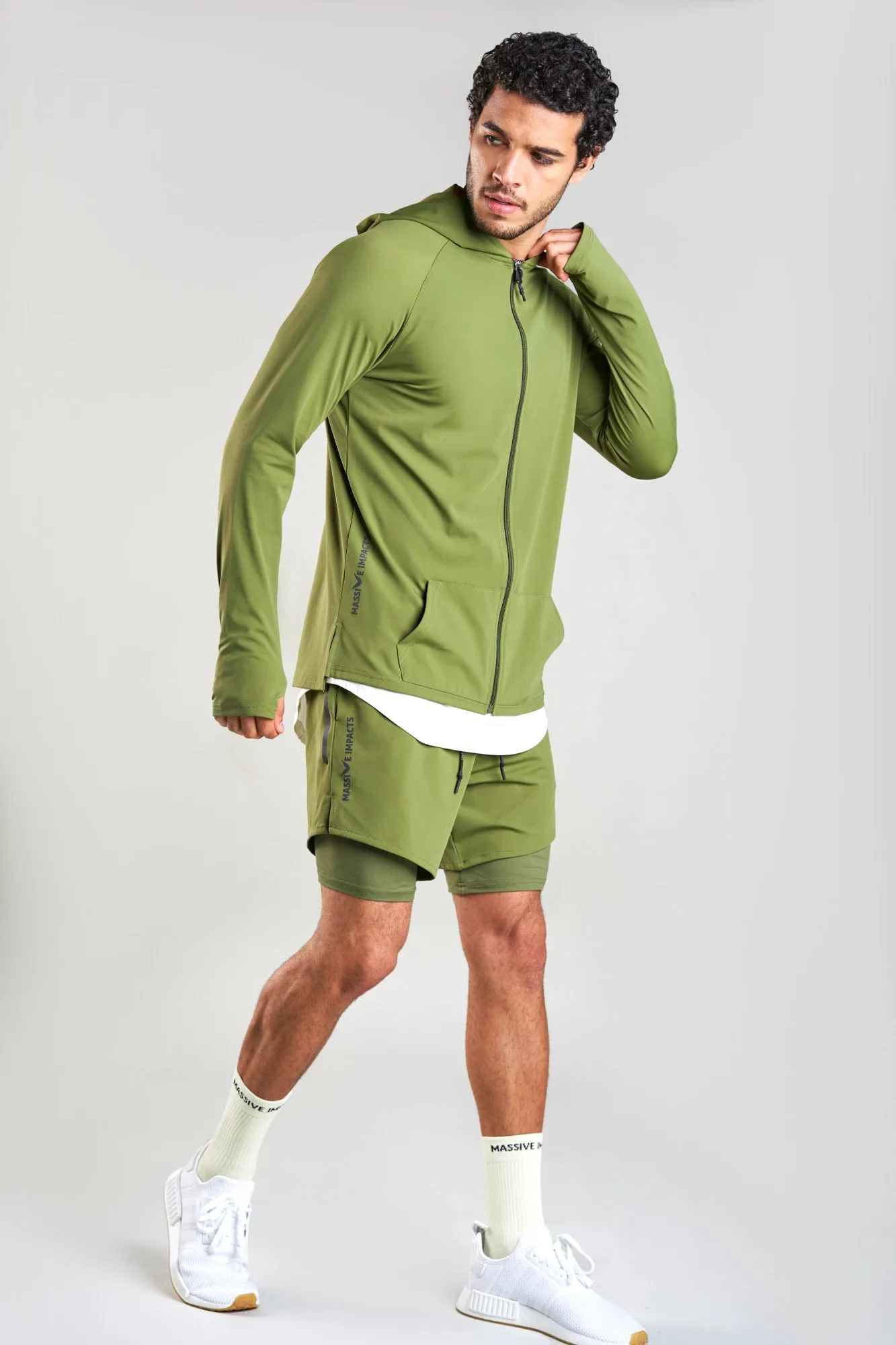 J015MI Recycled Nylon Runner Zip Hoodie