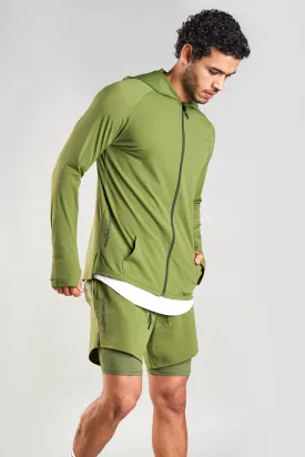 J015MI Recycled Nylon Runner Zip Hoodie