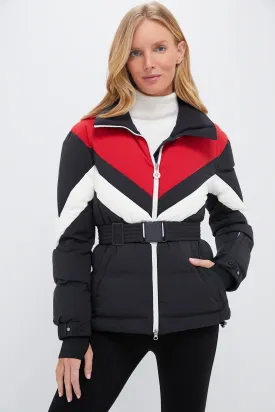 Jet Black and Red JG Ski Parka