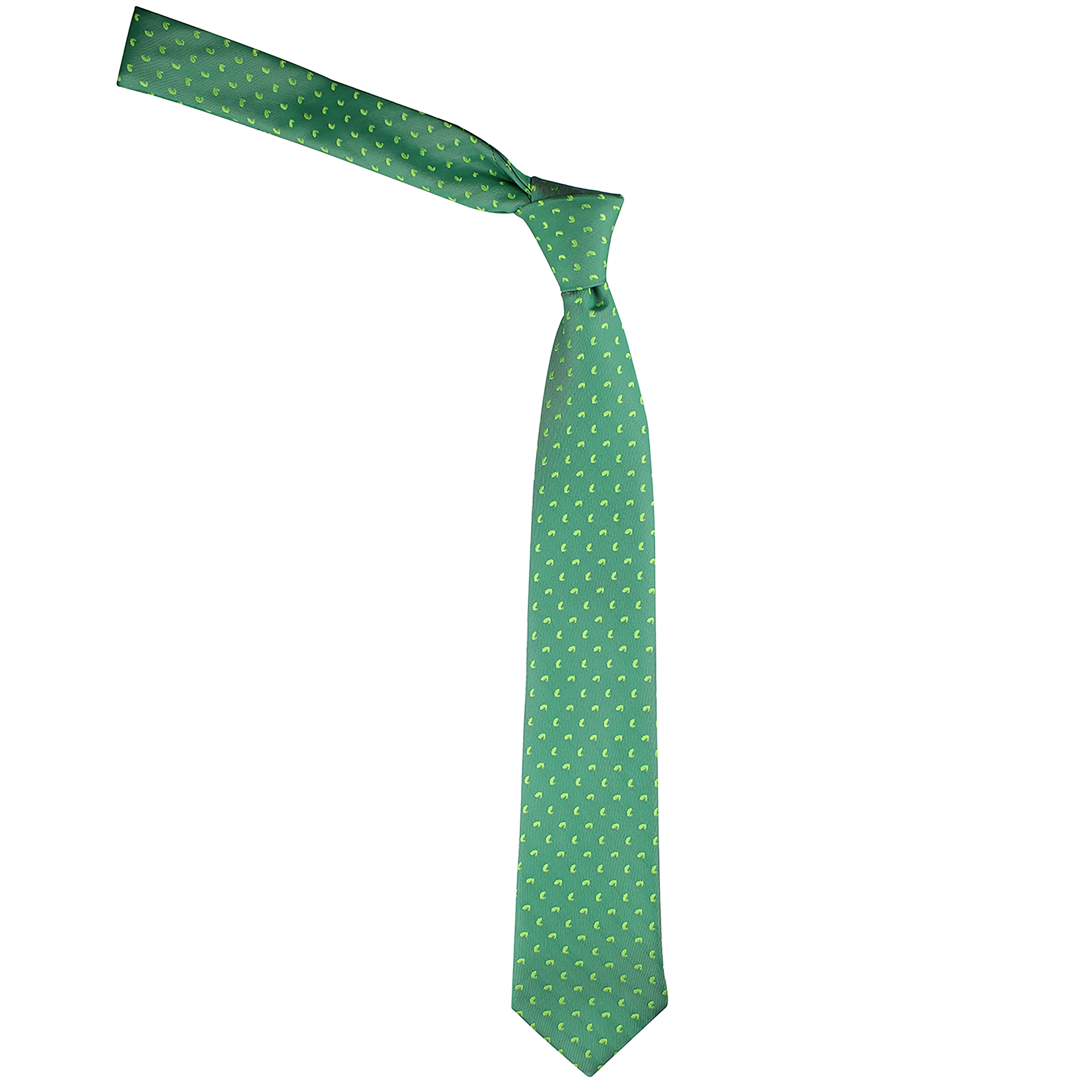 Kovove The Astro Mini Paisley Green Necktie For Men