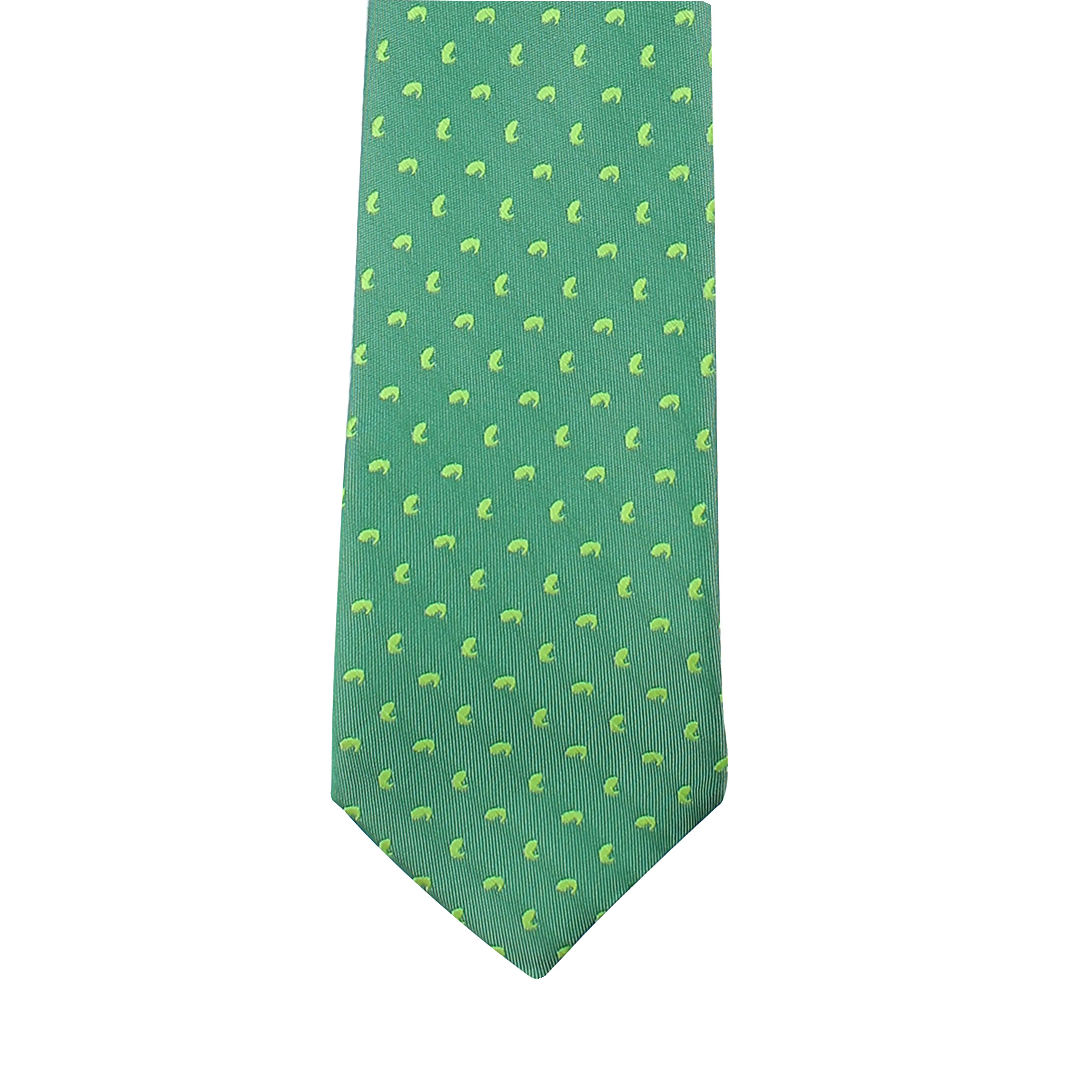 Kovove The Astro Mini Paisley Green Necktie For Men