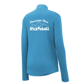 Mountain View Pickleball Club | Women's 1/4 Zip Pullover Athletic Shirt | 100% Polyester