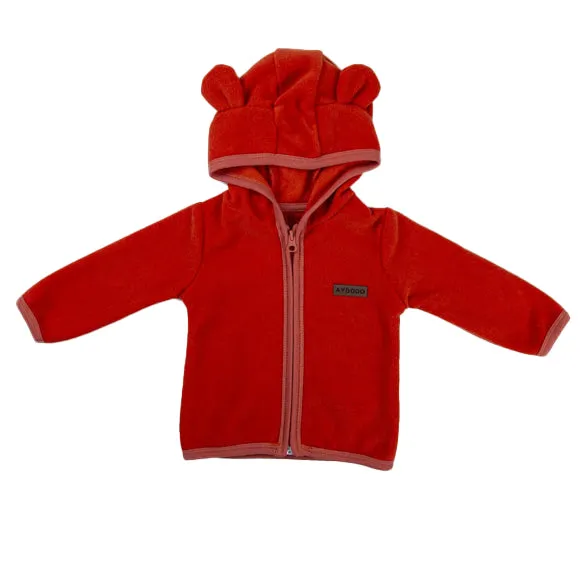 Newborn & Toddler Hoodie Polar Fleece Jackets with Ears for Little Boys & Girls