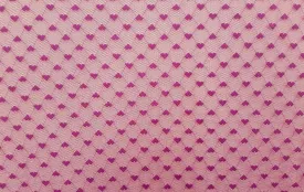 NYLON "HEART" STRETCHED LACE KNIT<br><h6>10-MAGENTA<br>LACE14-FJ</h6>