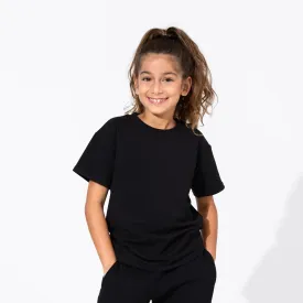 Obsidian Black Bamboo Terry Kids Oversized T-Shirt