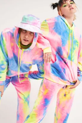 Parallel Tie Dye Printed Hoodie