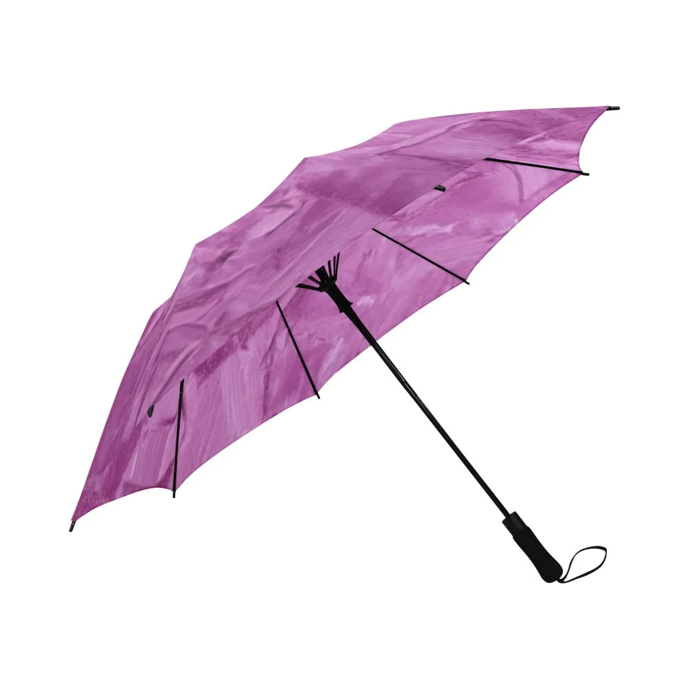 Purple Umbrella Semi-Automatic Foldable Umbrella (Model U05)