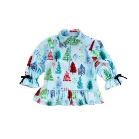 Tree Print  Fleece Half Zip