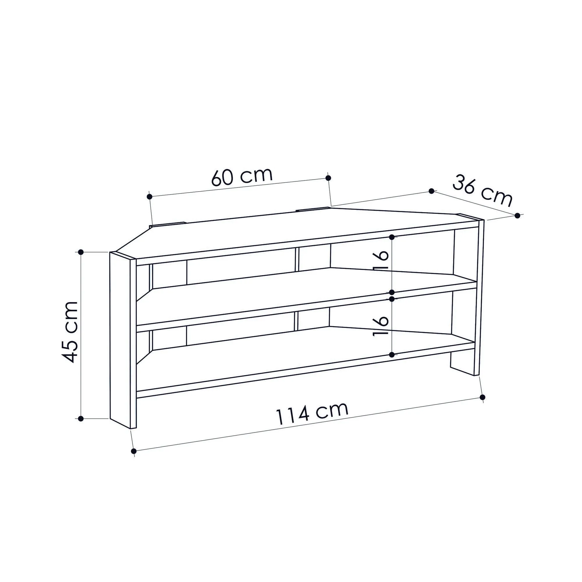 TV Stand Thales Corner - White