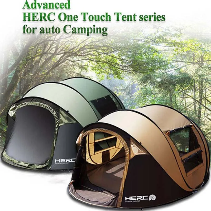 Ultralarge Automatic Windproof Pop Up Fast Opening Camping Tent Large Gazebo Beach 3-4 People Tent